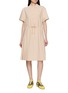 LACOSTE SPORT Pleated Drawstring Waistband Polo Dress