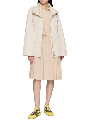 Figure View - Click To Enlarge - LACOSTE SPORT - Pleated Drawstring Waistband Polo Dress