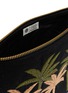 Detail View - Click To Enlarge - BENARAS - Jamaica Palm Embroidered Canvas Pouch
