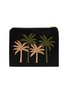 BENARAS Jamaica Palm Embroidered Canvas Pouch