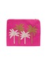 BENARAS Jamaica Palm Embroidered Canvas Pouch