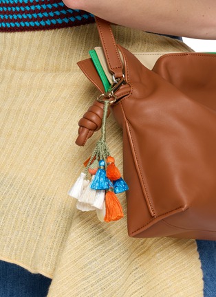 Front View - Click To Enlarge - BENARAS - Thread Tassel Bag Charm
