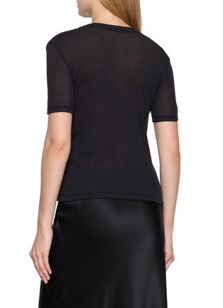 Back View - Click To Enlarge - LE17SEPTEMBRE - Short Sleeve Crewneck Japanese Fabric Top