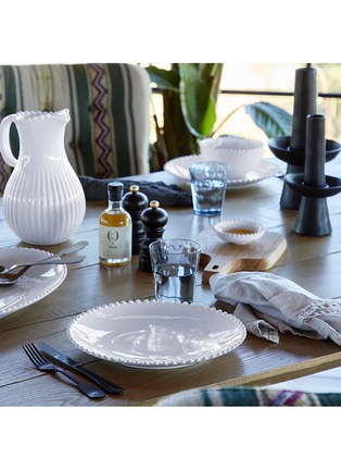 Detail View - Click To Enlarge - COSTA NOVA - Linen Napkin — Chalk White