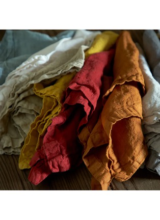 Detail View - Click To Enlarge - COSTA NOVA - Linen Napkin — Amber