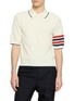 THOM BROWNE 4 Bar Raglan Sleeve Linen Cotton Polo Shirt