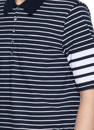  - THOM BROWNE - 4-bar Cotton Jersey Polo Shirt
