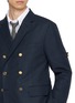  - THOM BROWNE - Double Breasted Unconstructed Wide Shoulder Suit Jacket