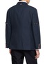 Back View - Click To Enlarge - THOM BROWNE - Double Breasted Unconstructed Wide Shoulder Suit Jacket