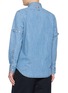 Back View - Click To Enlarge - THOM BROWNE - Armband Denim Shirt