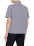 Back View - Click To Enlarge - THOM BROWNE - Striped Sailboat Embroidery Cotton Poplin Shirt