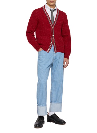 Figure View - Click To Enlarge - THOM BROWNE - Washed Japanese Selvedge Denim Jeans