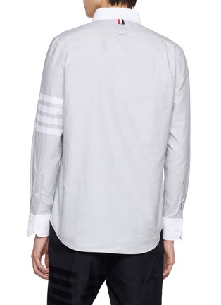 Back View - Click To Enlarge - THOM BROWNE - 4-Bar Button Down Collar Cotton Oxford Shirt