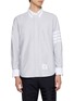 THOM BROWNE 4-Bar Button Down Collar Cotton Oxford Shirt
