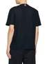 Back View - Click To Enlarge - THOM BROWNE - Striped Neck Cotton Linen T-Shirt