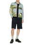 Figure View - Click To Enlarge - THOM BROWNE - Striped Neck Cotton Linen T-Shirt