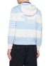 Back View - Click To Enlarge - THOM BROWNE - Hetor 4-Bar Rugby Cotton Blend Zip Up Hoodie