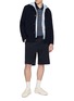 Figure View - Click To Enlarge - THOM BROWNE - Hetor 4-Bar Rugby Cotton Blend Zip Up Hoodie