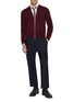 Figure View - Click To Enlarge - THOM BROWNE - Ottoman Milano Stitch 4-bar Bomber Jacket