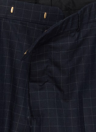  - THOM BROWNE - Windowpane Check Straight Leg Tailored Trousers