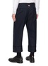 Back View - Click To Enlarge - THOM BROWNE - Windowpane Check Straight Leg Tailored Trousers