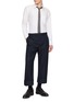 Figure View - Click To Enlarge - THOM BROWNE - Windowpane Check Straight Leg Tailored Trousers