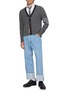 Figure View - Click To Enlarge - THOM BROWNE - Baby Cable 4-Bar V-neck Cardigan