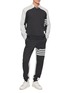 Figure View - Click To Enlarge - THOM BROWNE - 4 Bar Colour Block Crewneck Sweater