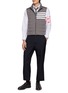 Figure View - Click To Enlarge - THOM BROWNE - University Stripe 4-Bar Lobster Cotton Oxford Shirt