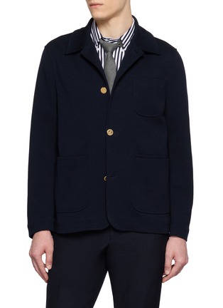 Main View - Click To Enlarge - THOM BROWNE - Sack Wool Tech Milano Jacket