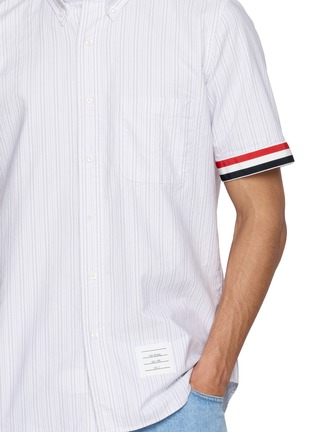  - THOM BROWNE - Alternating Stripe Oxford Shirt
