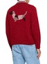 Back View - Click To Enlarge - THOM BROWNE - Donegal Intarsia Hector Patchwork Wool Mohair Cardigan