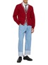Figure View - Click To Enlarge - THOM BROWNE - Donegal Intarsia Hector Patchwork Wool Mohair Cardigan