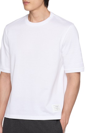  - THOM BROWNE - Ottoman 4-Bar Cotton Jersey T-Shirt