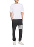 Figure View - Click To Enlarge - THOM BROWNE - Ottoman 4-Bar Cotton Jersey T-Shirt