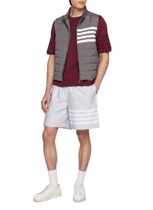 Figure View - Click To Enlarge - THOM BROWNE - Ottoman 4-Bar Cotton Jersey T-Shirt