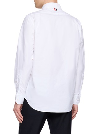 Back View - Click To Enlarge - THOM BROWNE - Scenic Sailboat And Shark Cotton Oxford Shirt