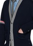  - THOM BROWNE - Rwb Armband Lobster Cotton Jersey Cardigan