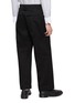 Back View - Click To Enlarge - THOM BROWNE - Wide Leg Cotton Twill Chap Painter Pants