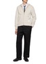 Figure View - Click To Enlarge - THOM BROWNE - Wide Leg Cotton Twill Chap Painter Pants