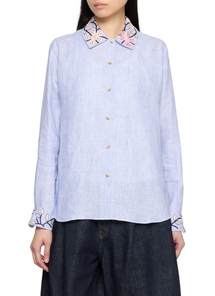 Main View - Click To Enlarge - JUPE BY JACKIE - Gimmer Floral Embroidered Shirt