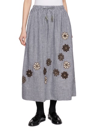 Main View - Click To Enlarge - JUPE BY JACKIE - Wolsely Floral Embroidered Midi Skirt