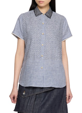 Main View - Click To Enlarge - JUPE BY JACKIE - Ordo Embroidered Shirt