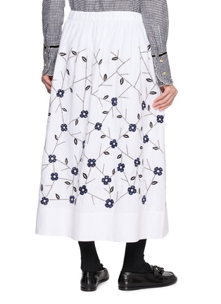 Back View - Click To Enlarge - JUPE BY JACKIE - Champlain Floral Embroidered Midi Skirt