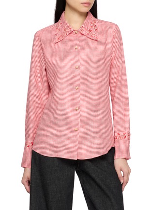 Main View - Click To Enlarge - JUPE BY JACKIE - Friezes Linen Shirt