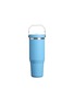 Detail View - Click To Enlarge - STANLEY - The Iceflow™ Flip Straw 2.0 Tumbler 30oz — Team Light Blue White