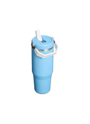 Detail View - Click To Enlarge - STANLEY - The Iceflow™ Flip Straw 2.0 Tumbler 30oz — Team Light Blue White
