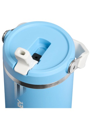  - STANLEY - The Iceflow™ Flip Straw 2.0 Tumbler 30oz — Team Light Blue White