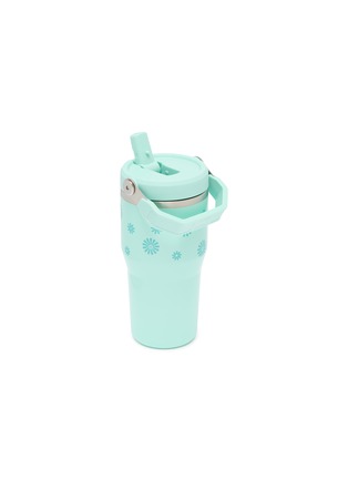 Detail View - Click To Enlarge - STANLEY - The IceFlow™ Flip Straw 2.0 Tumbler 20oz — Teal Daisies