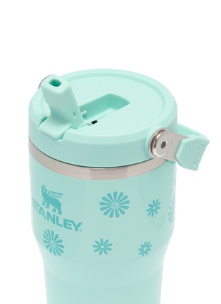 Detail View - Click To Enlarge - STANLEY - The IceFlow™ Flip Straw 2.0 Tumbler 20oz — Teal Daisies
